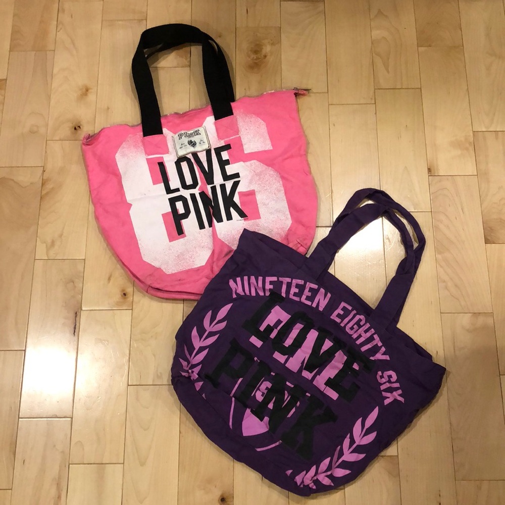 2 Victoria’s Secret Pink tote bags